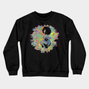 Watercolor beautiful afro Crewneck Sweatshirt